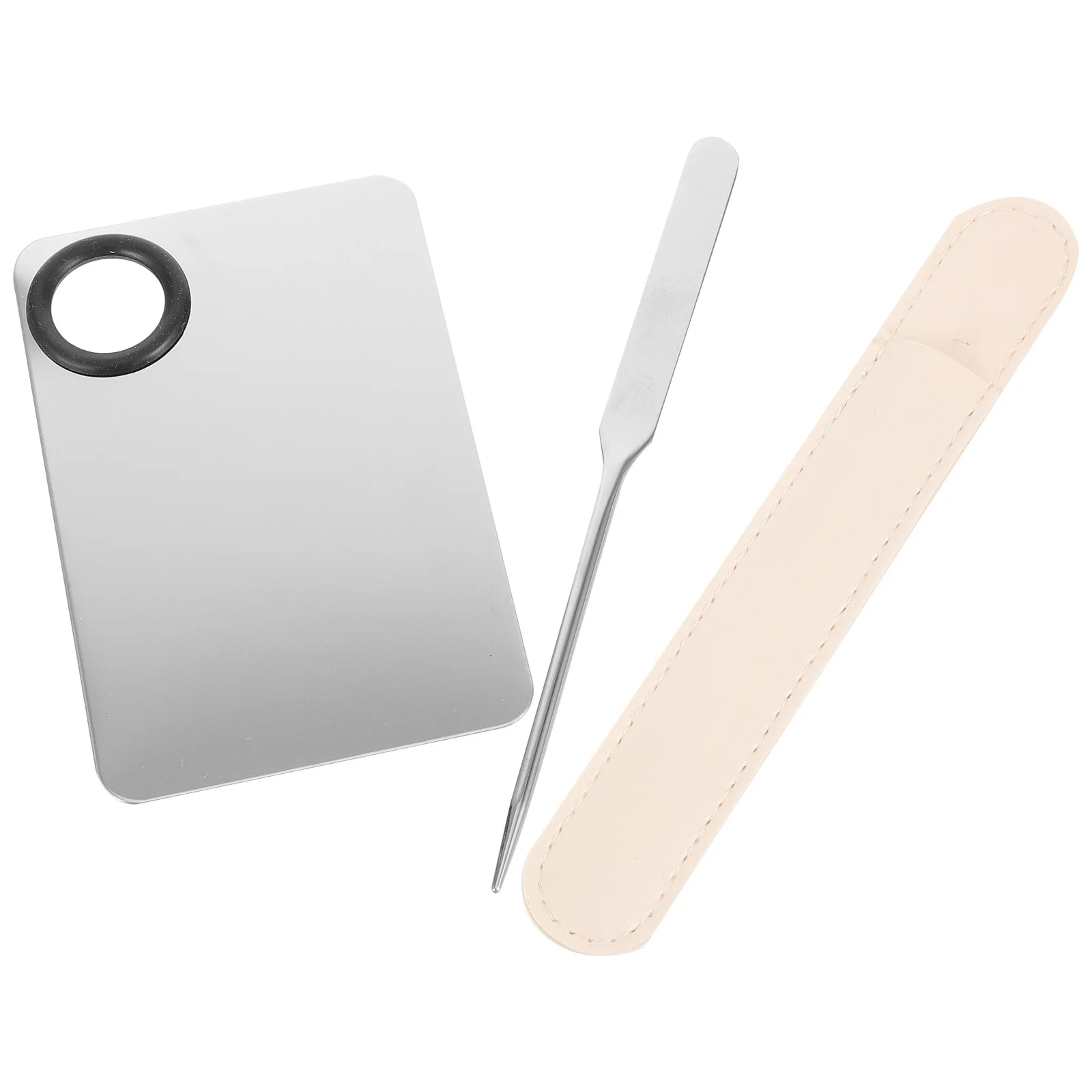 

1Set Mixing Rod Makeup Spatula Stainless Steel Foundation Spatula Korean Makeup Tool Smooth Surface Durable