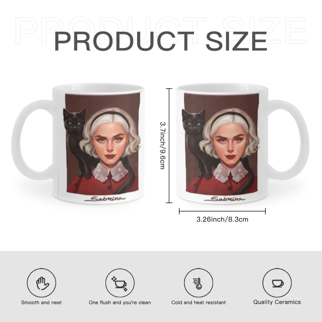 Sabrinas the little witch Spellman 11oz Afternoon Tea Mug Multifunctional Ceramic Coffee Mug Porcelain Coffee Cup Drinking Cup