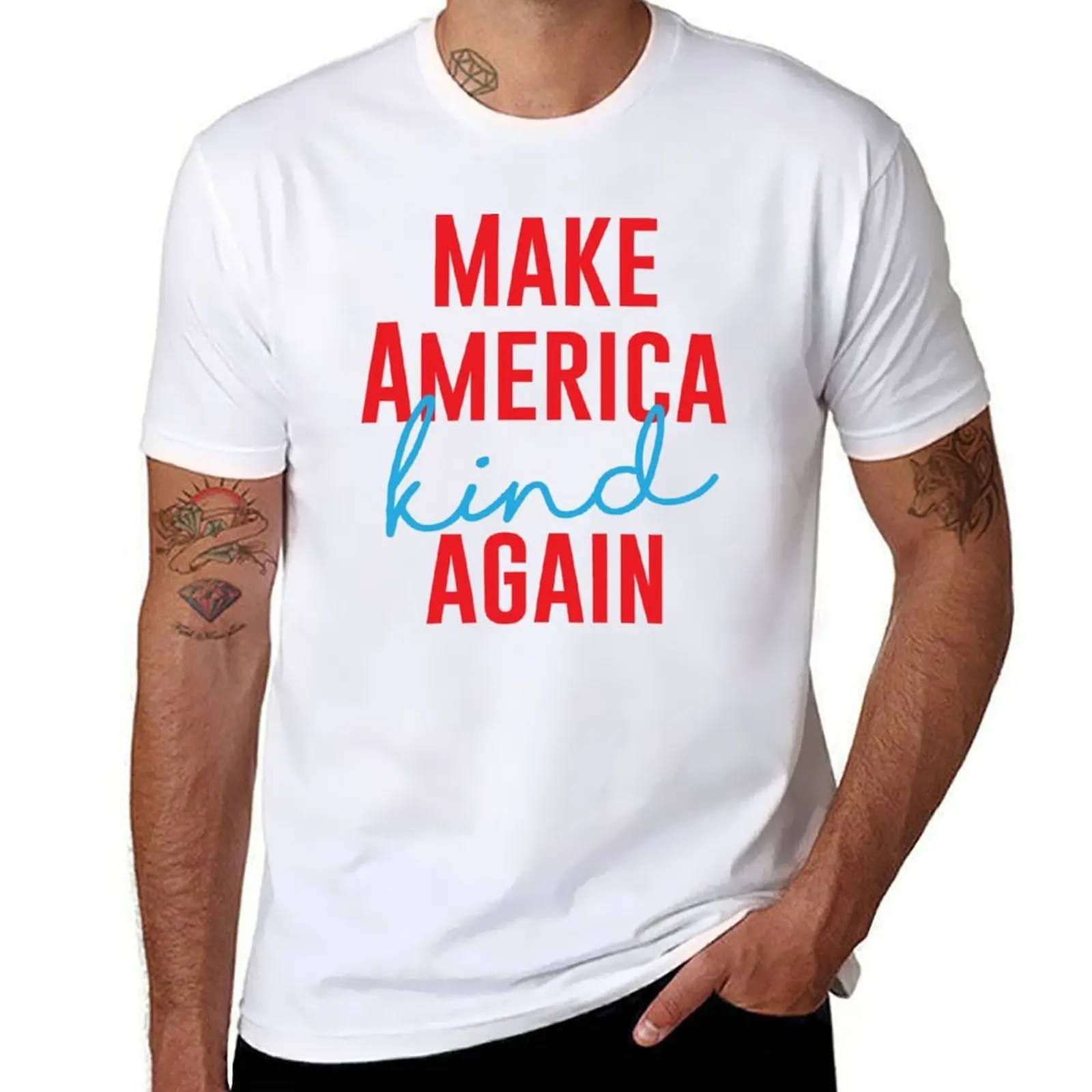 

Футболка Make America Kind Again, мужские футболки, высококачественная футболка люксового бренда, незаменимая футболка