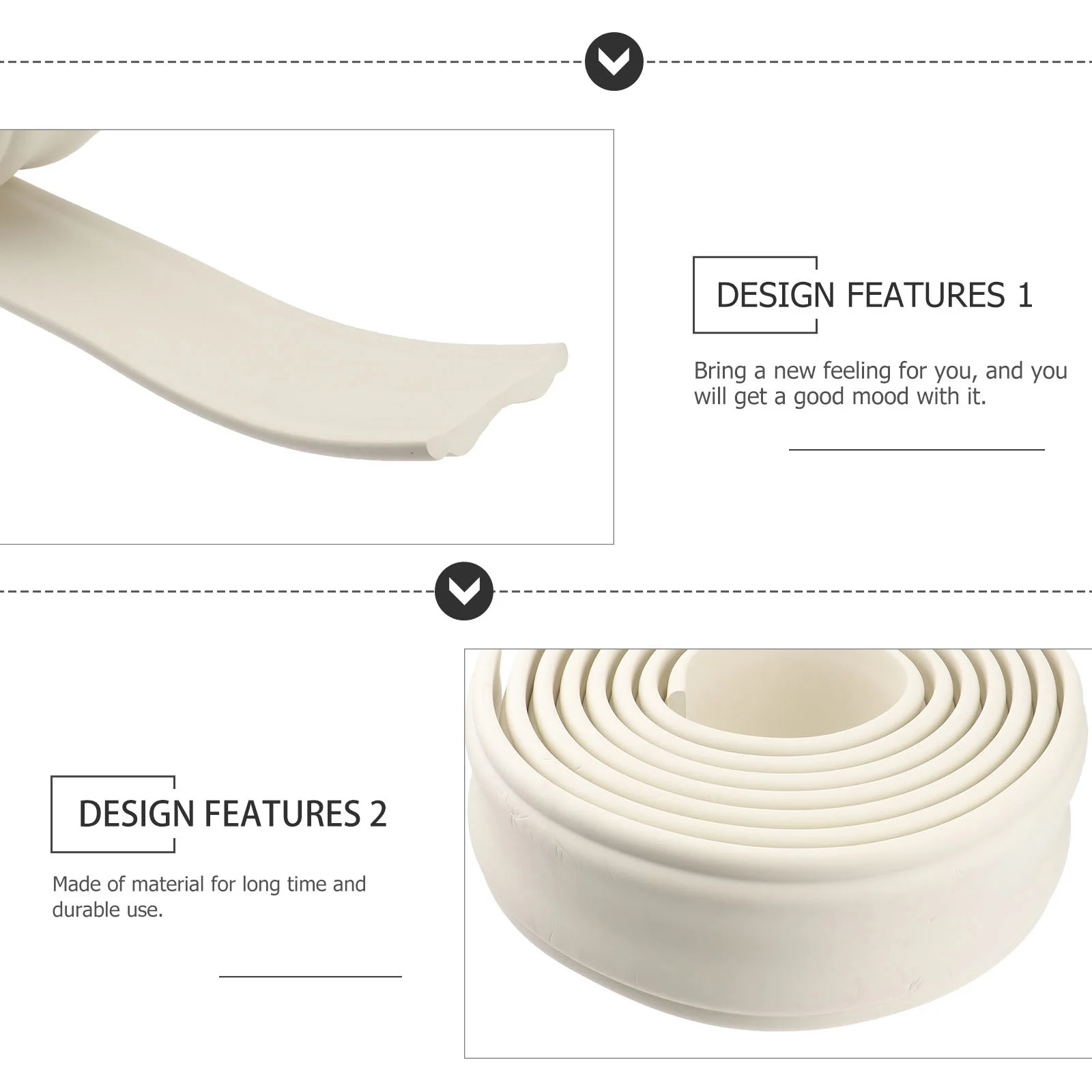 

5 Meters 10Cm Width Wall Edges Sticker White For Home Decor Living Room Kitchen Bedroom Bathroom Background Wall Sticker