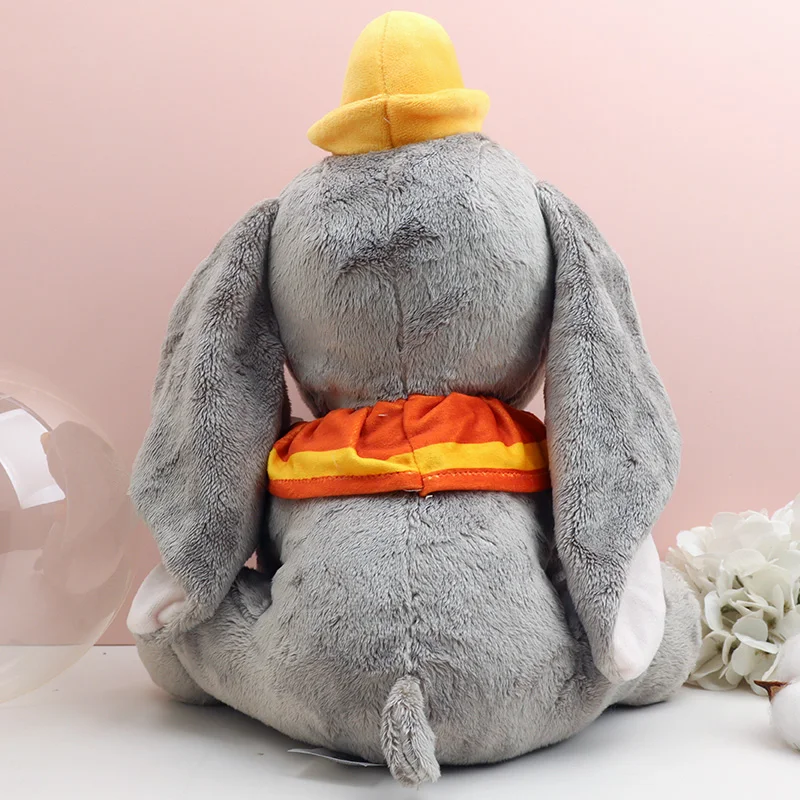 Peluche doudou éléphant gris blanc 25 cm vintage Ajena