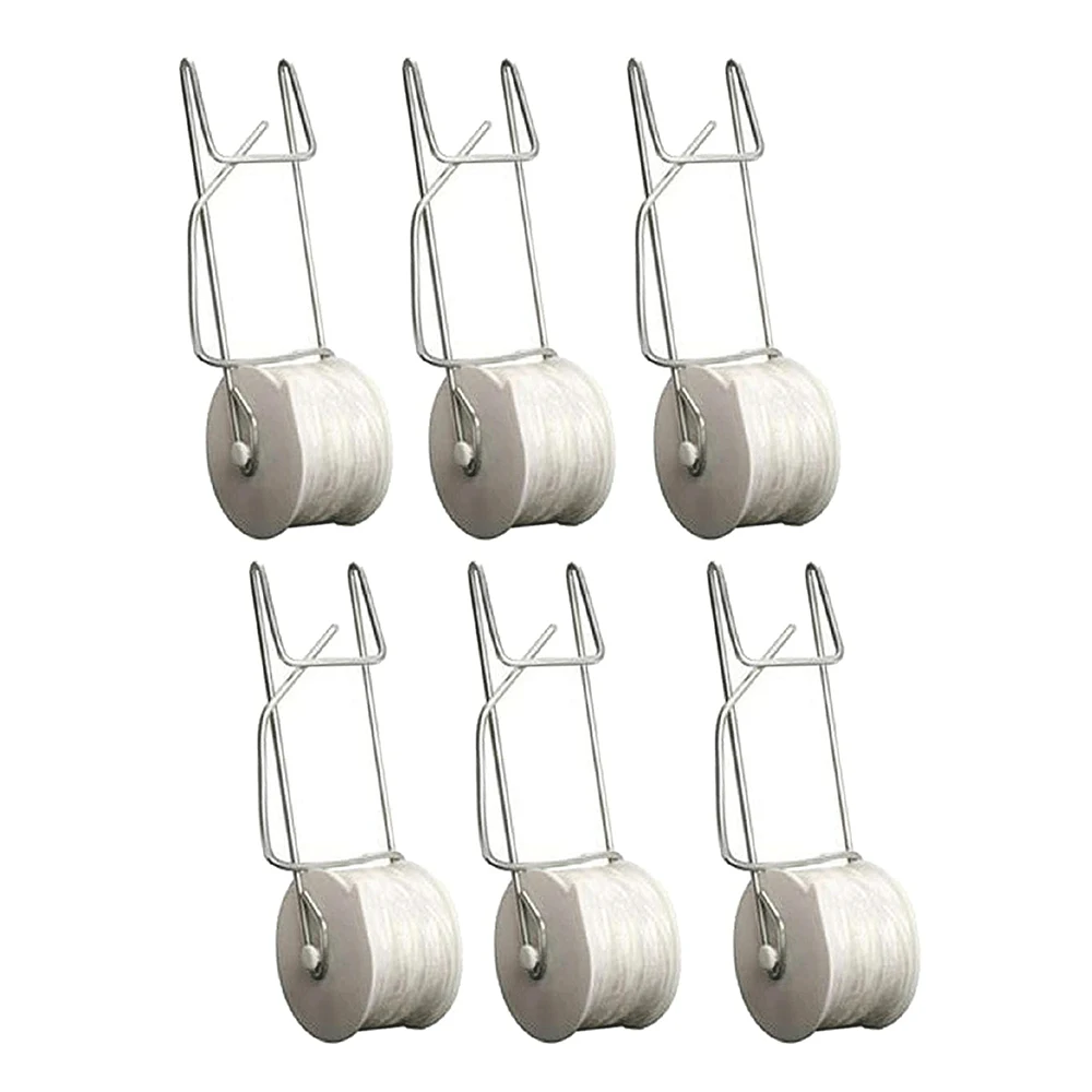 6pcs/10pcs Tomato Trellis Roller Hook Tomato Support Hooks Set with 15m Vine Support String Rope Garden Flower Plant Kit