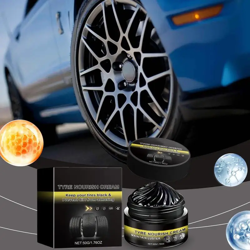 Crema de cera nutritiva para neumáticos de coche, cera impermeable para pulido de neumáticos de camión, resistente a la suciedad, Anti-UV, mantenimiento, limpieza duradera de suciedad