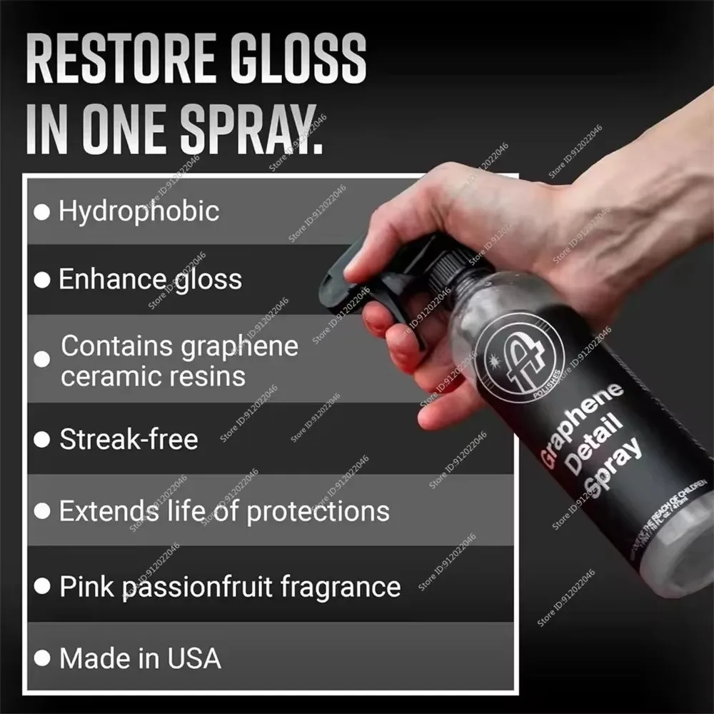Poliermittel Graphen-Detail-Spray: Verlängert den Schutz von Wachsen, Versiegelungen und Beschichtungen – Wasserloser Detailer, Trockenhilfe, Keramik-Additiv – Detail 1
