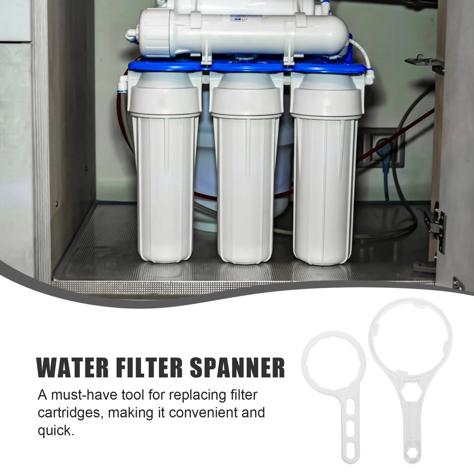 

1 set 1 Set Plastic Membrane Wrench For 1812 Filter Housing Compact Water Filter Canister Spanner Bottle Wrench Tool Hand Tool