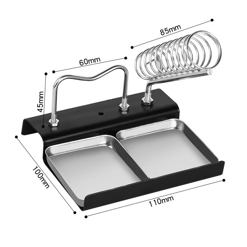 1PC Electric Soldering Iron Gun Stand Holder Support Station Base Detachable Double Metal Base Sponge Cast Iron Solder Station