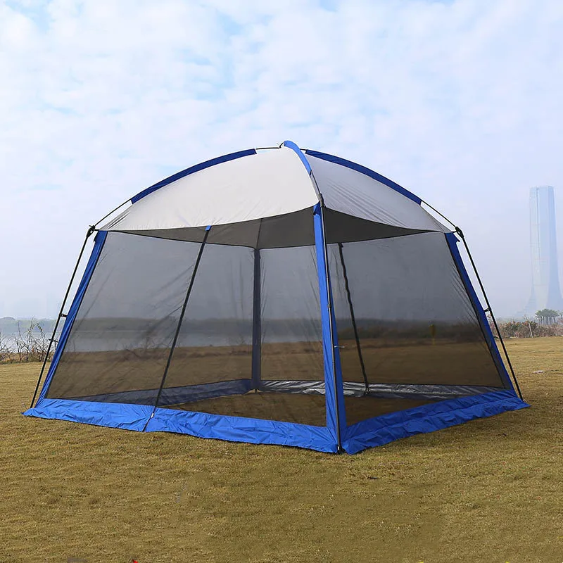 

Ultralarge 5-8 Person Summer Camping Tent Sun Shelter Anti-mosquito Beach Garden Large Gazebo Awning Party Tent 330*330*240cm