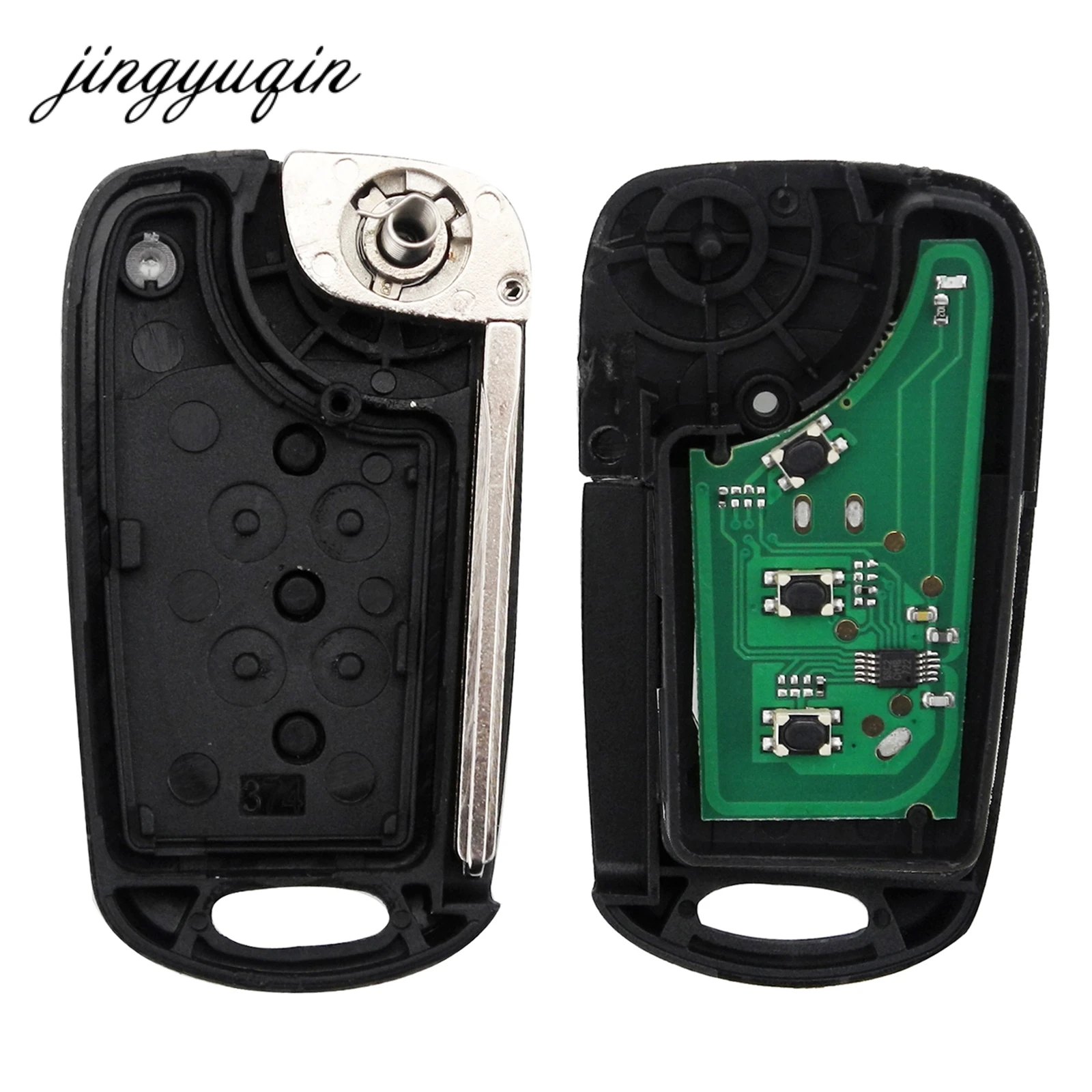 jingyuqin 433MHz Chip ID46 Remote Key Fob Fit For Hyundai I30 IX35 TOY40 Blade Replacement Folding Flip 3 Buttons Car Key