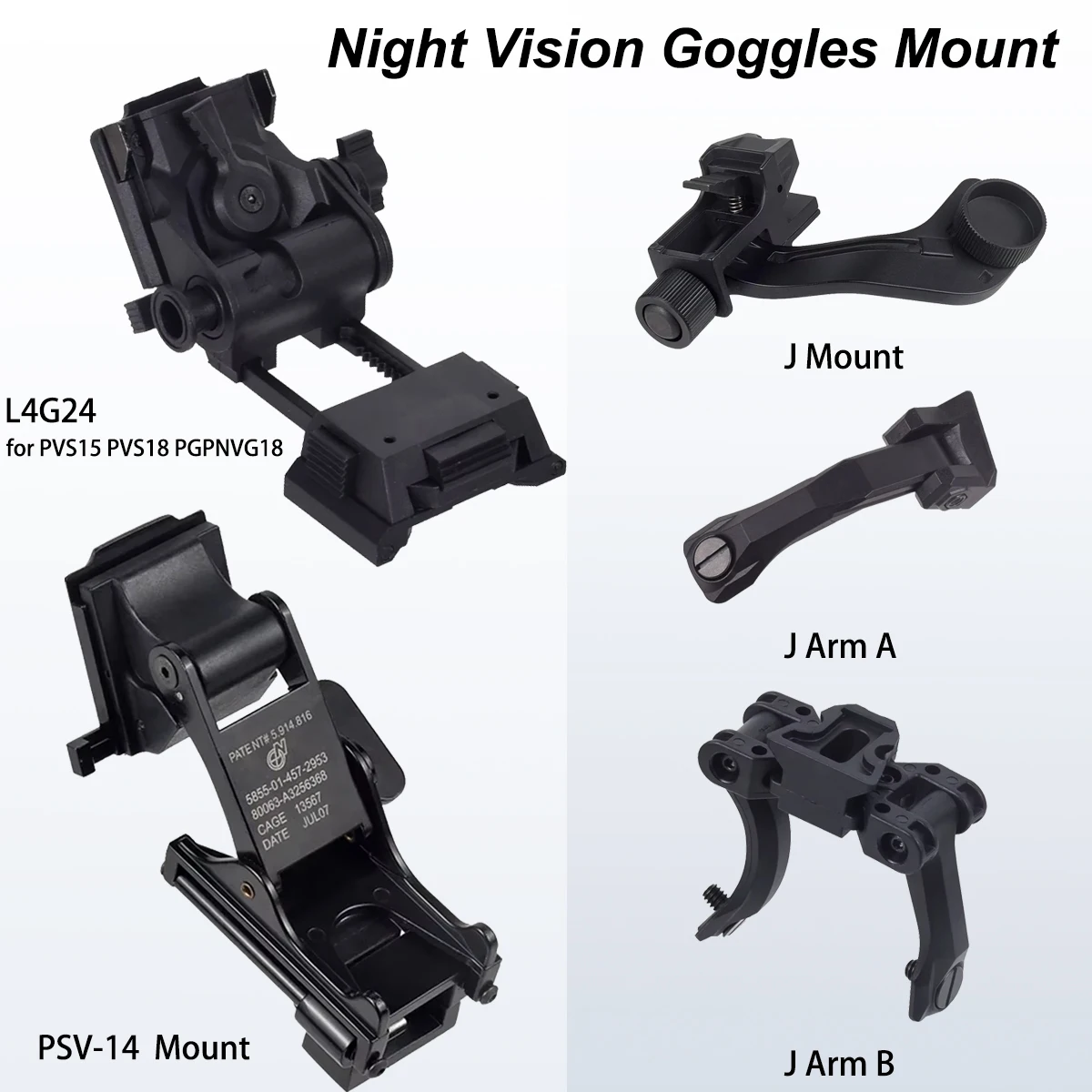 Helmet Parts NVG Mount for Mount Rhino Arm for Hunting Airsoft  PSV-7 PSV-14 Night Vision Goggles Mount