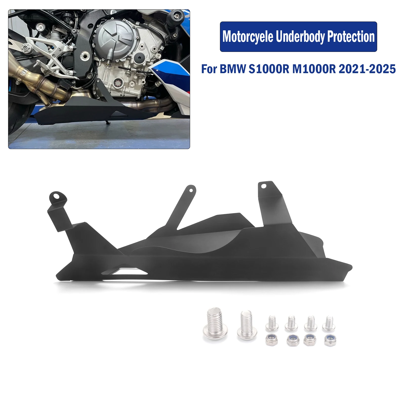 

For BMW S1000R 2021 2022 2023 2025 S1000 R Motorcycle Accessories Exhaust Cover Bellypan Bottom protection Exhaust Protection