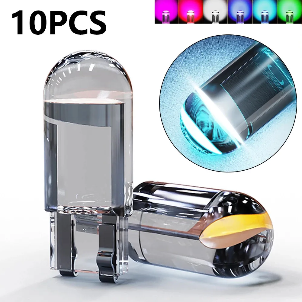

12V DC Glass Housing Auto Lights Car Reading Light W5W 194 T10 LED Car Bulb COB Led Light License Plate Lamp Car Dome Light