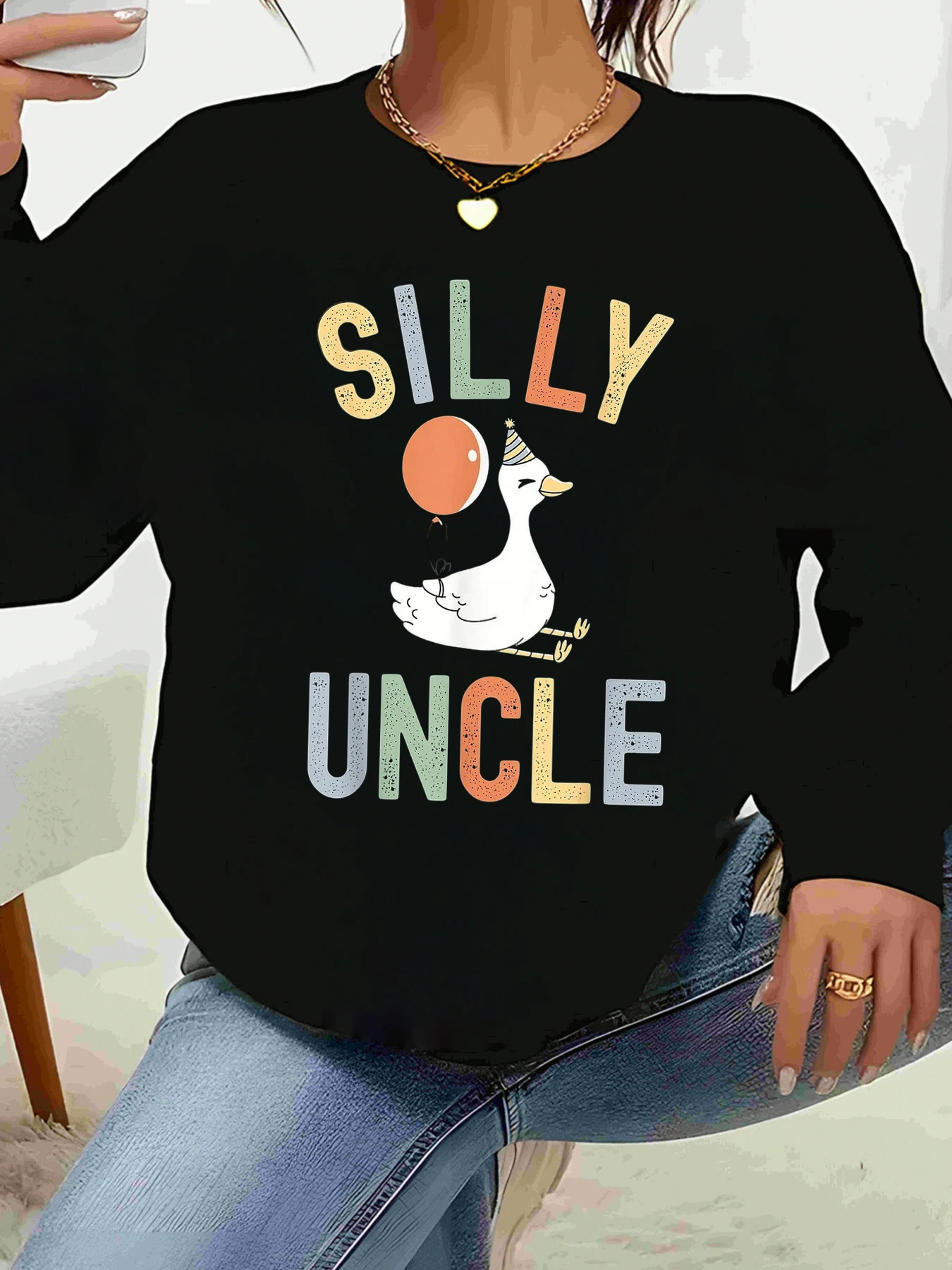 

Толстовка с принтом «Утка» и «Глупый дяди», подарок на день рождения, повседневная одежда для мужчин