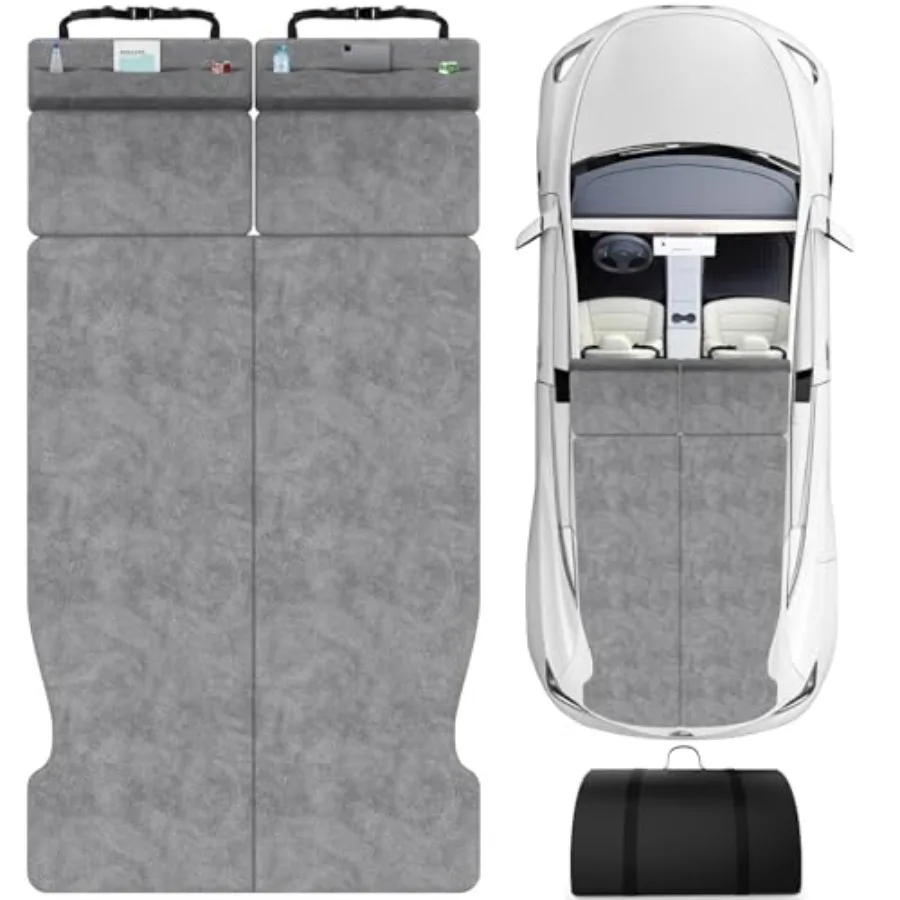 

Memory Foam Mattress for Tesla Model Y - 2.4 High-Density Soft Car Camping Bed Foldable with Washable Sheet Storage Bag 74 x 41