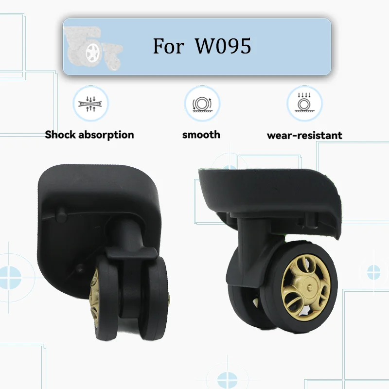 

For W095 Silent 360° Rotating Luggage Wheel Replacement - Noise-Free Smooth Rolling Wheels For Suitcases