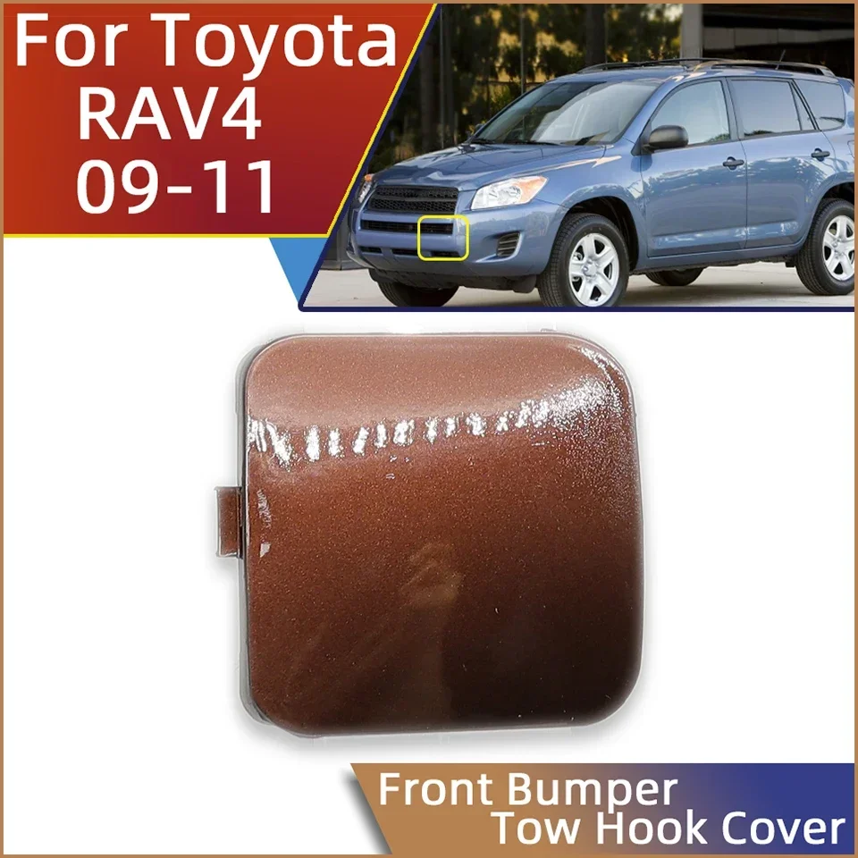 

For Toyota RAV4 Rav4 2009 2010 2011 Car Front Bumper Towing Hook Eye Cover Lid Tow Hook Hauling Trailer Cap Left Right Side Trim