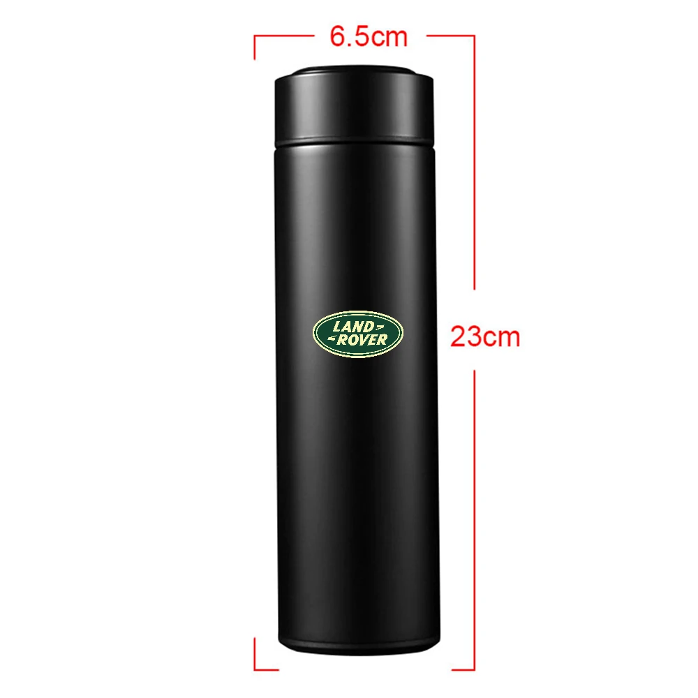 500ml Smart Thermo Mug Filter Coffee Drink Flask Temperature Display Accessories For Landrover SVR Discovery Evoque Freelander 2
