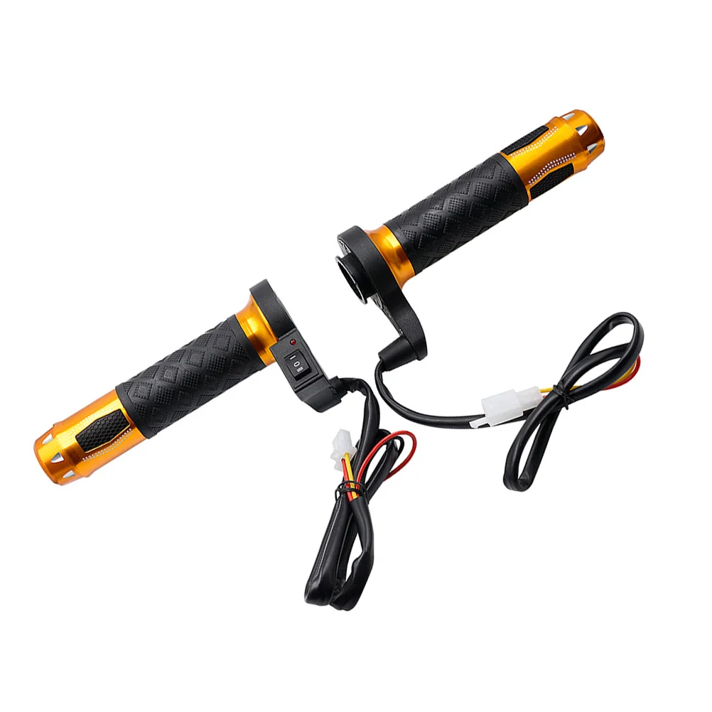 

1Pair Motorcycle Electric Handlebar 12V Heated Grip Hot Handlebar Winter Warmer Durable Waterproof Dustproof Adjustable
