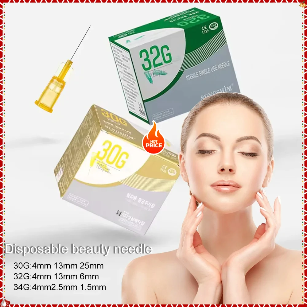 

Meso disposable painless small needle irrigator 30G, 25G, 32G, painless small needle sterile syringe tool 100pcs/Box