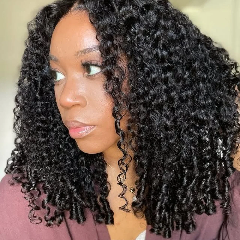 

Millionaire Queen 100% Human Hair Glueless Wigs Burmese Curly Real HD Lace Front Wigs Human Hair Wig 250% Curly Full Lace Wig