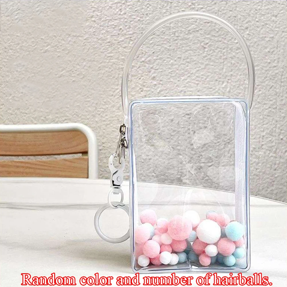 Mystery Box Storage Pouch Organizer Box With Keychain Thicken Transparent Doll Toy Organizer Box Storage Case Doll Bag Wallet