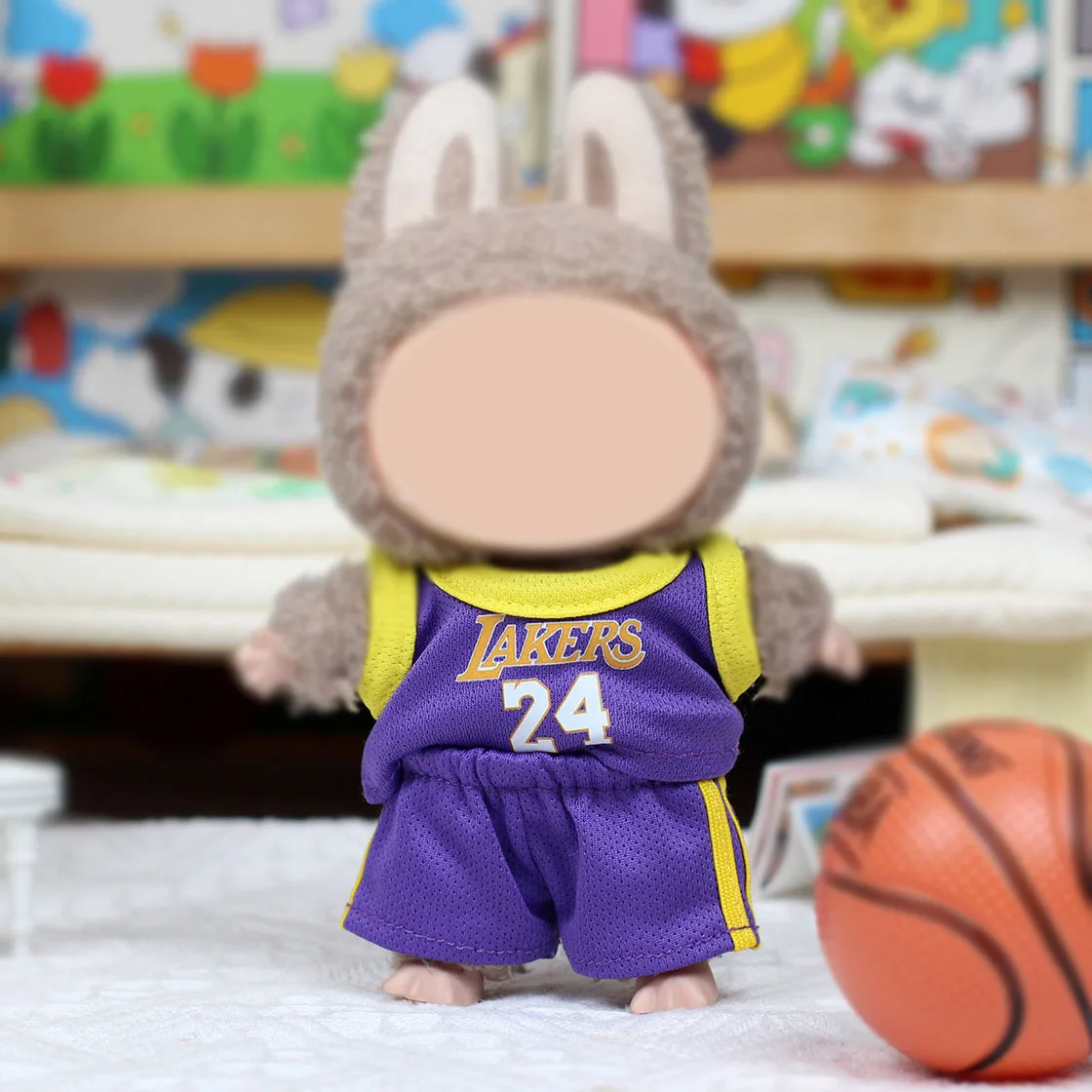 

17cm Labuibu Basketball Doll Clothes Handmade Cute Labubu Decoration First Second Generation Clothing for Dolls