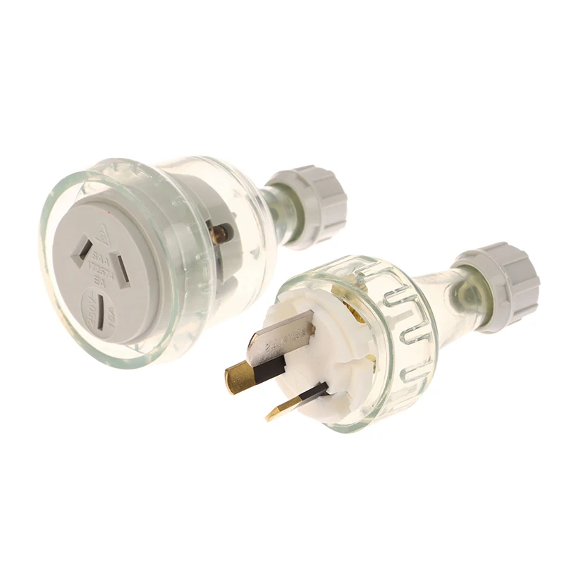 1 قطعة الذكور الأسترالية إلى الإناث Rewirable التوصيل المقبس 3 الشق مؤرضة الكهربائية DIY تجميعها SAA مقبس قياسي #4