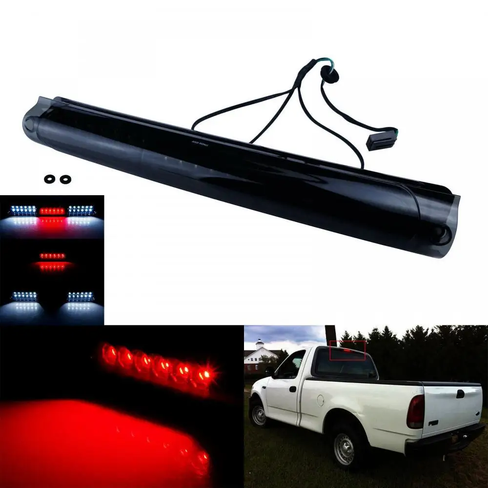 

For 1997-03 Ford F150 3RD LED Rear Stop Brake Light Tail Cargo Lamp Grey Lens