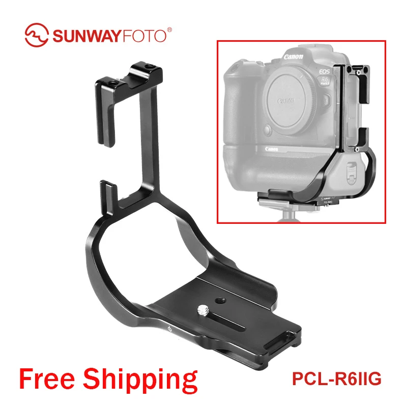 

SUNWAYFOTO PCL-R6IIG L-bracket for Canon EOS R6II with battery grip BG-R10 Arca Swiss