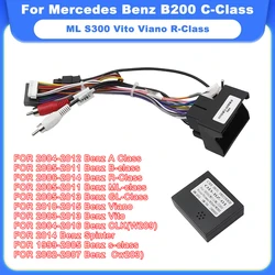 메르세데스 벤츠 B200/C-클래스/ML/S300/Vito/Viano/R-클래스 용 Canbus가있는 자동차 안드로이드 16PIN 전원 배선 하네스 케이블