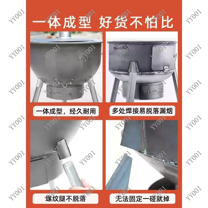 Portable Camping Fire Pit Outdoor Wood Burning Stove for Heating & BBQ