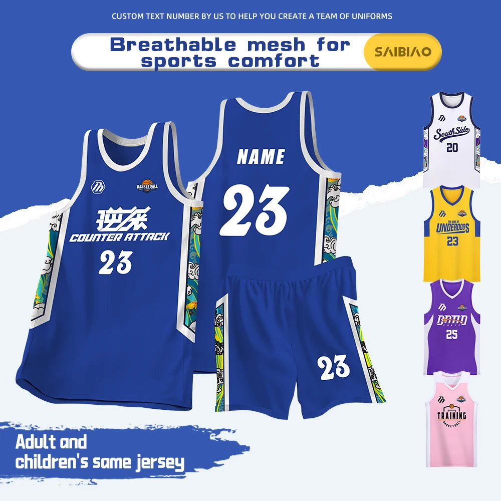 

Basketball Jersey Adult Men Professional Customize Quick-drying Breathable Training Uniform Boy Girls Shirt Sportswear Tracksuit