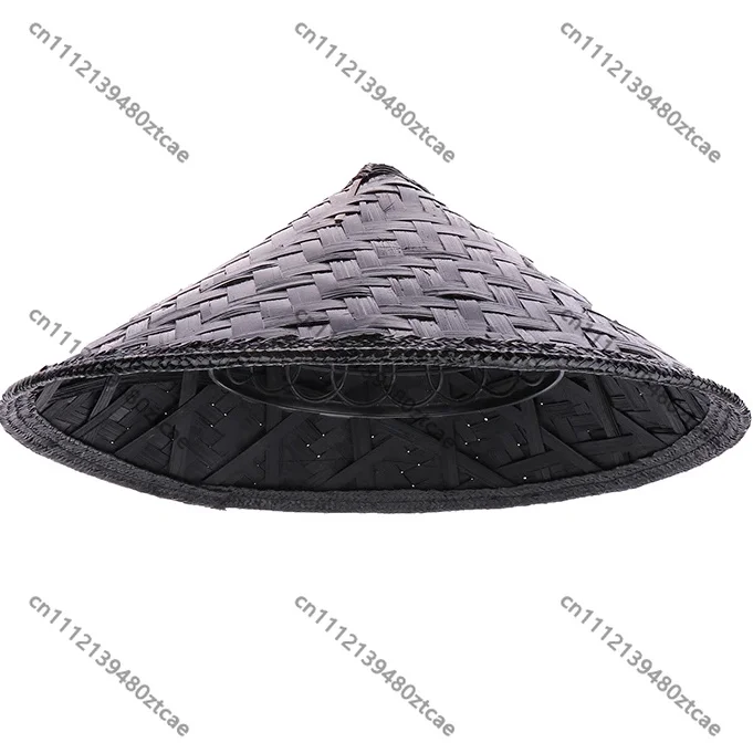 Asian Style Bamboo Straw Conical Hat 57cm Wide Brim Sun Hat Cosplay Performance Costume Part