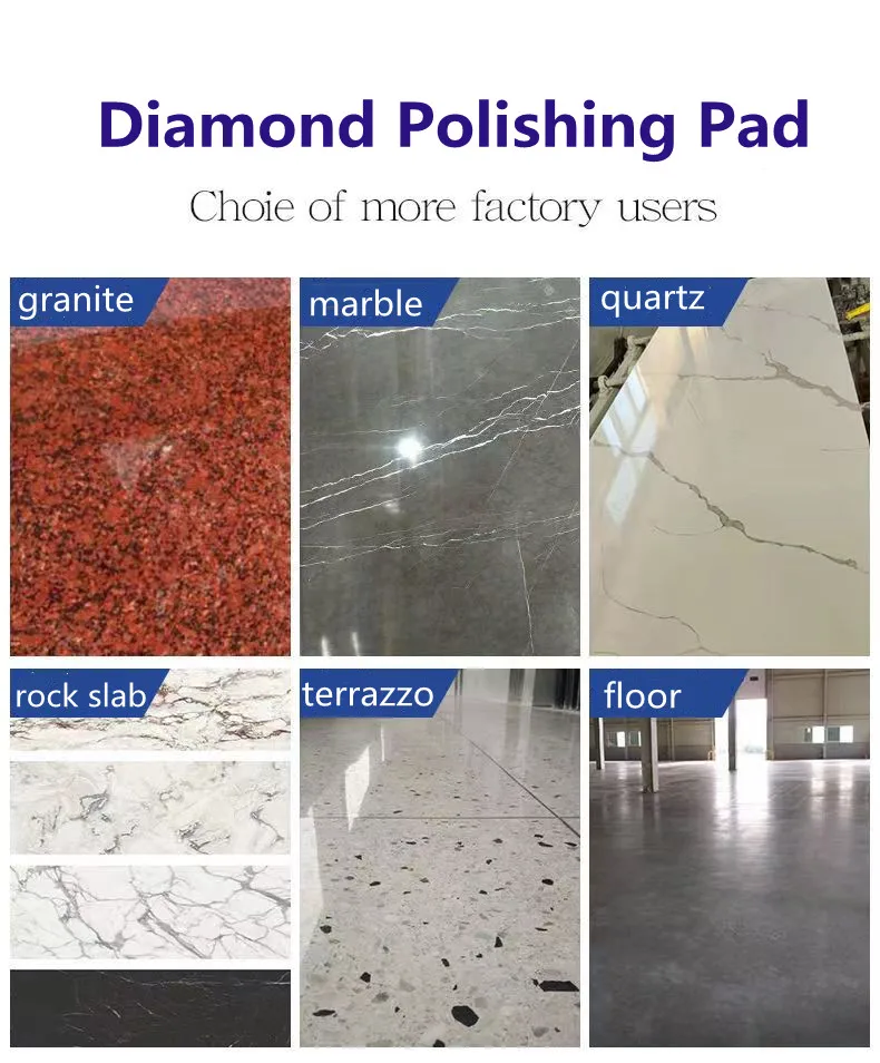 Tampone per lucidatura diamantato da 4 pollici 100mm, tampone per smerigliatrice angolare 50 #150 #, tampone per lucidatura a umido in pietra di granito di marmo s