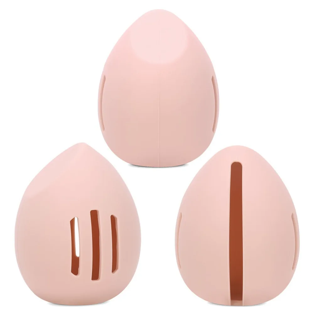 Eco-Friendly Makeup Sponge Holder Silicone Multi-hole Cosmetic Puff Silicon Box Large Portable Multi-hole Beauty Storage Case