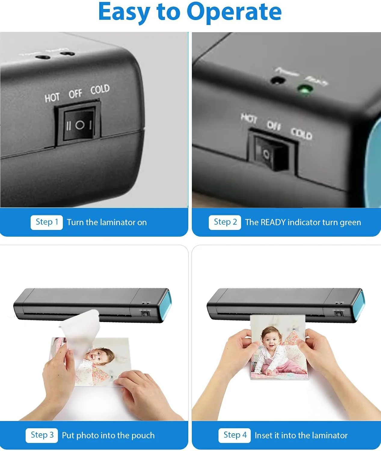 A3  Laminator Machine 13 Inch with 10 Laminating Sheets  Hot & Cold Thermal Laminator for Home/School/Office