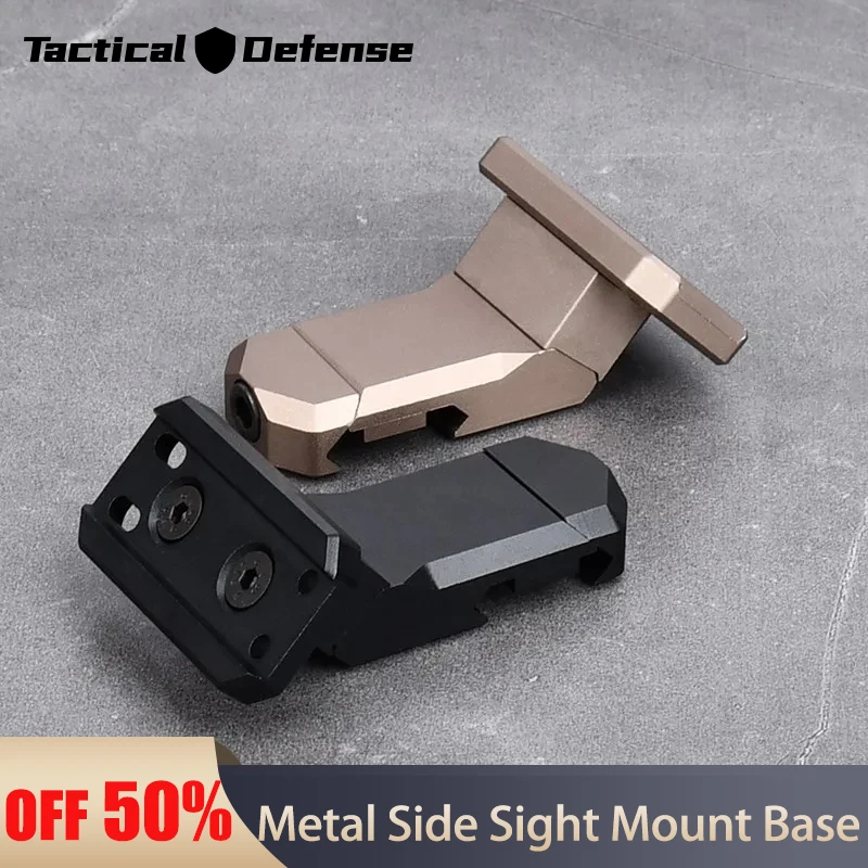 WADSN Metal Side Sight Mount Base Red Dot Tactical Offset Optic Mount 20mm Rail Scope Base Bracket Airsoft Hunting Accessories