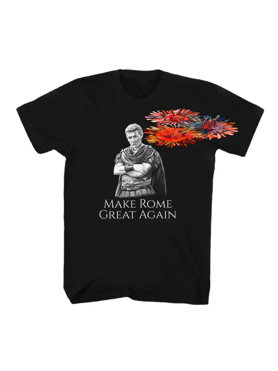 Gaius Julius Caesar Make Rome Great Again. Roman History T-Shirt 100% Cotton Short Sleeve O-Neck Summer Mens T Shirt New S-3XL