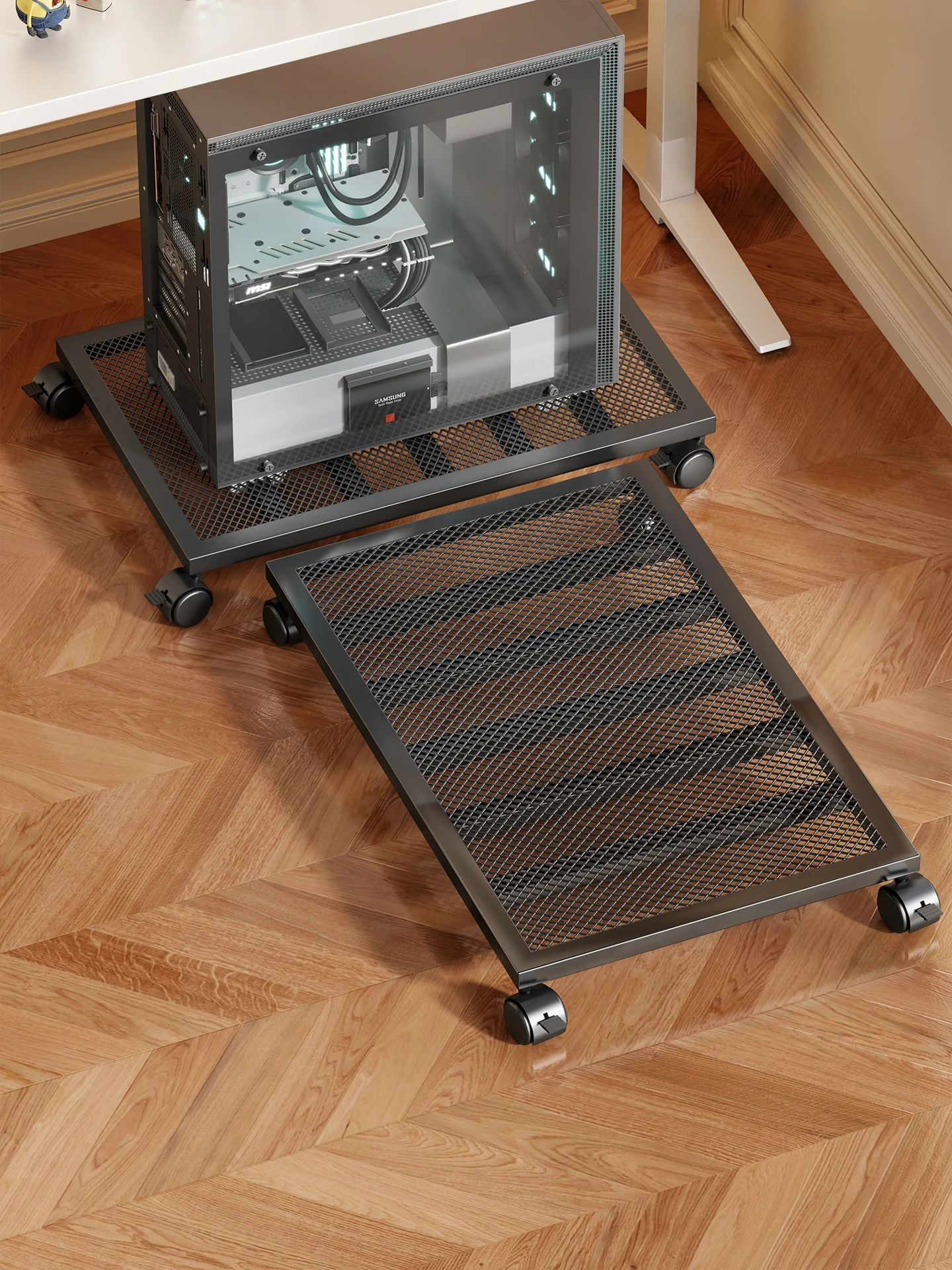 thickened-computer-main-host-bracket-stand-with-wheels-desktop-case-base-rack-home-office-support-plate-storage-organizer
