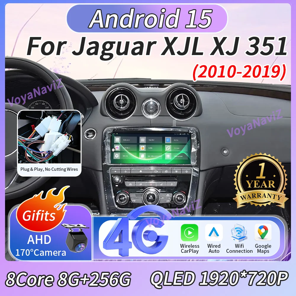 

10.25" Android 15 Original Vehicle System For Jaguar XJL XJ 351 2010-2019 Qualcomm 6125 Chip Car Radio Carplay BT5.0 GPS DSP 4G