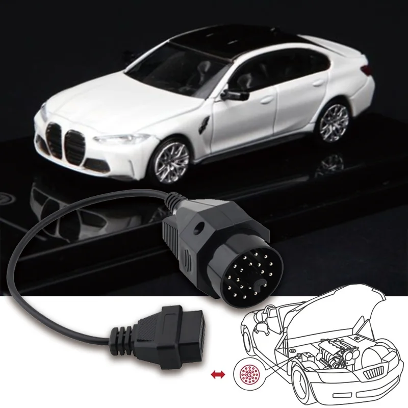

Адаптер-коннектор 20-контактный на OBD2 16-контактный (гнездо) для E36 E39 X5 Z3, диагностический сканер для автомобилей с 20-контактным разъемом, кабель-адаптер OBD OBD2