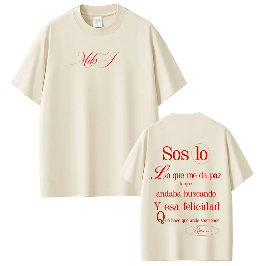 Rapper Milo J Fashion Tour 2026 Print TShirt Men Women Fashion T-Shirt Casual Loose Cotton Oversized Aesthetic Trendy T-Shirts