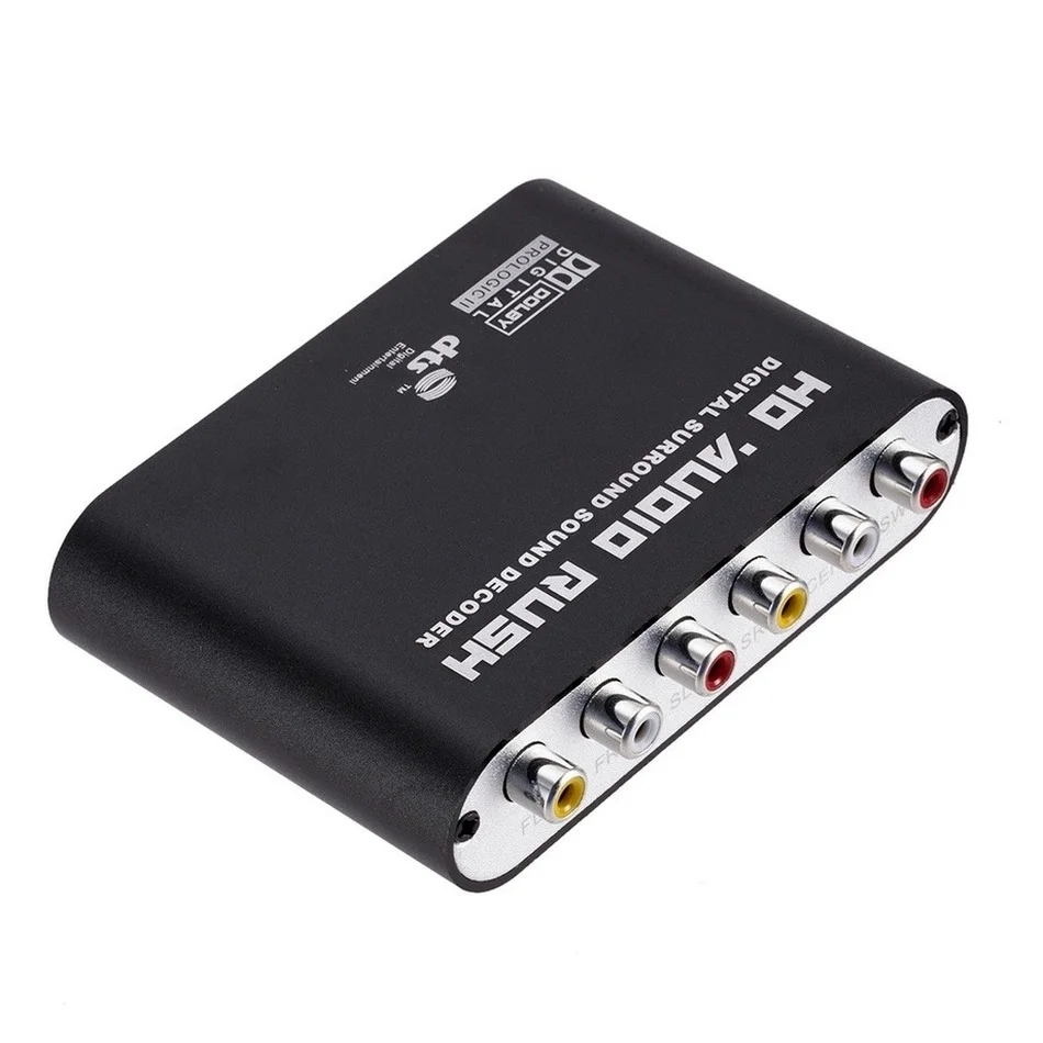 WvvMvv-convertidor DAC de Audio Digital a analógico, 5,1 canales, estéreo óptico SPDIF Coaxial AUX de 3,5mm a 6 RCA, amplificador decodificador