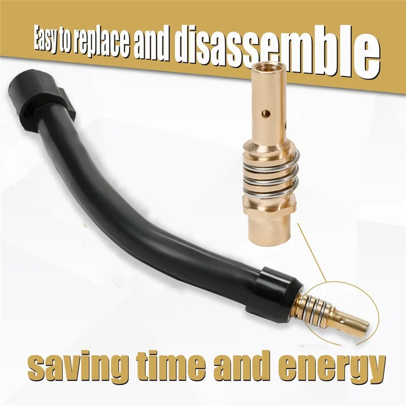 

N84R Flexible Mig Welding Neck, Flexible Mig Extension,030Inch M6 Nozzle Holder Diffuser And Guard And Torch Neck For MB15