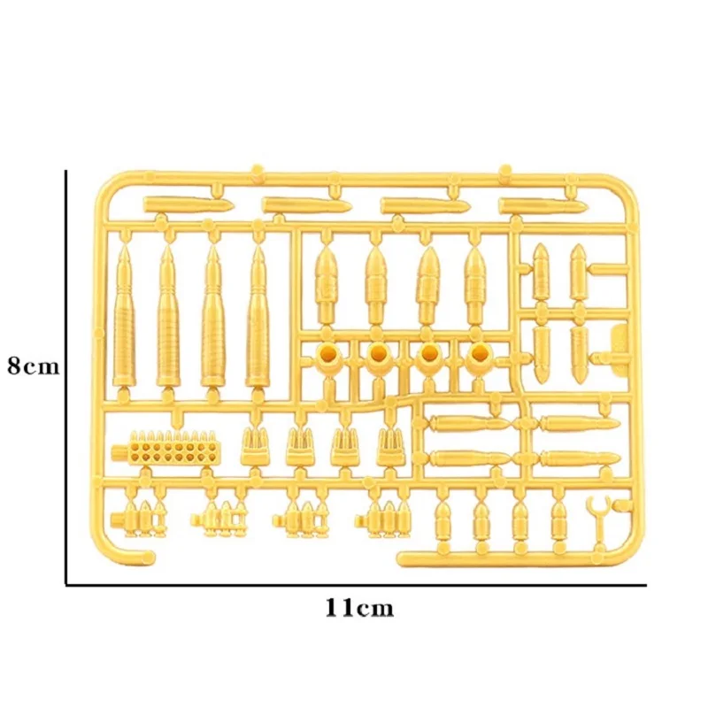 MOC WW2 Militär Arme Shell Kugel Armee Zubehör Soldat Figuren Militär Munition Box Bausteine Ziegel Montage Spielzeug – Detail 7