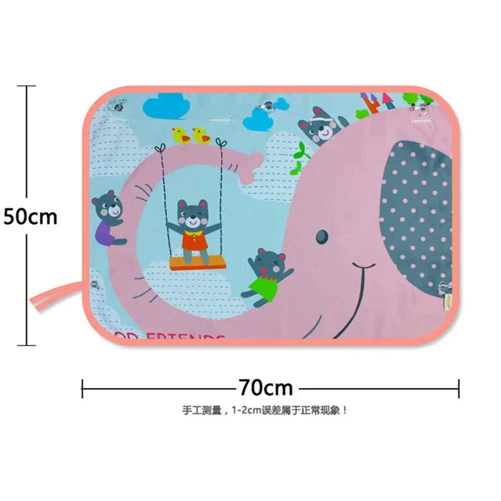 Car Sun Shade Car Cover Cartoon Rear Side Window Curtain Film Car Sunshade Visor Heat UV Protection for Baby Kid Children