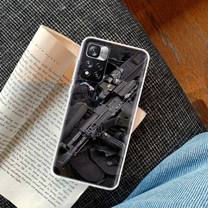 The Military Weapon Phone Case For Xiaomi Redmi Note 13 Pro Plus 5G 12 12C 9 9T 9C 9A 10C 10A 10 K60 K70 Pro 8A 8 7A 7 6A 6 Capa