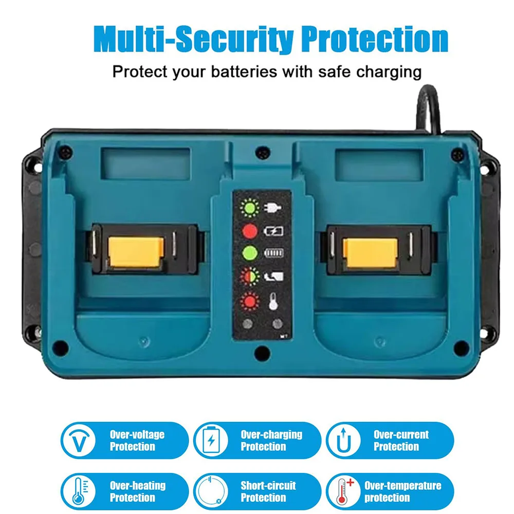 Power Tools Parts for Makita 14.4V 18V Lithium Battery DC18RD Portable Fast Charger BL1830 BL1860B BL1850B BL1430 BL1460 DC18RC