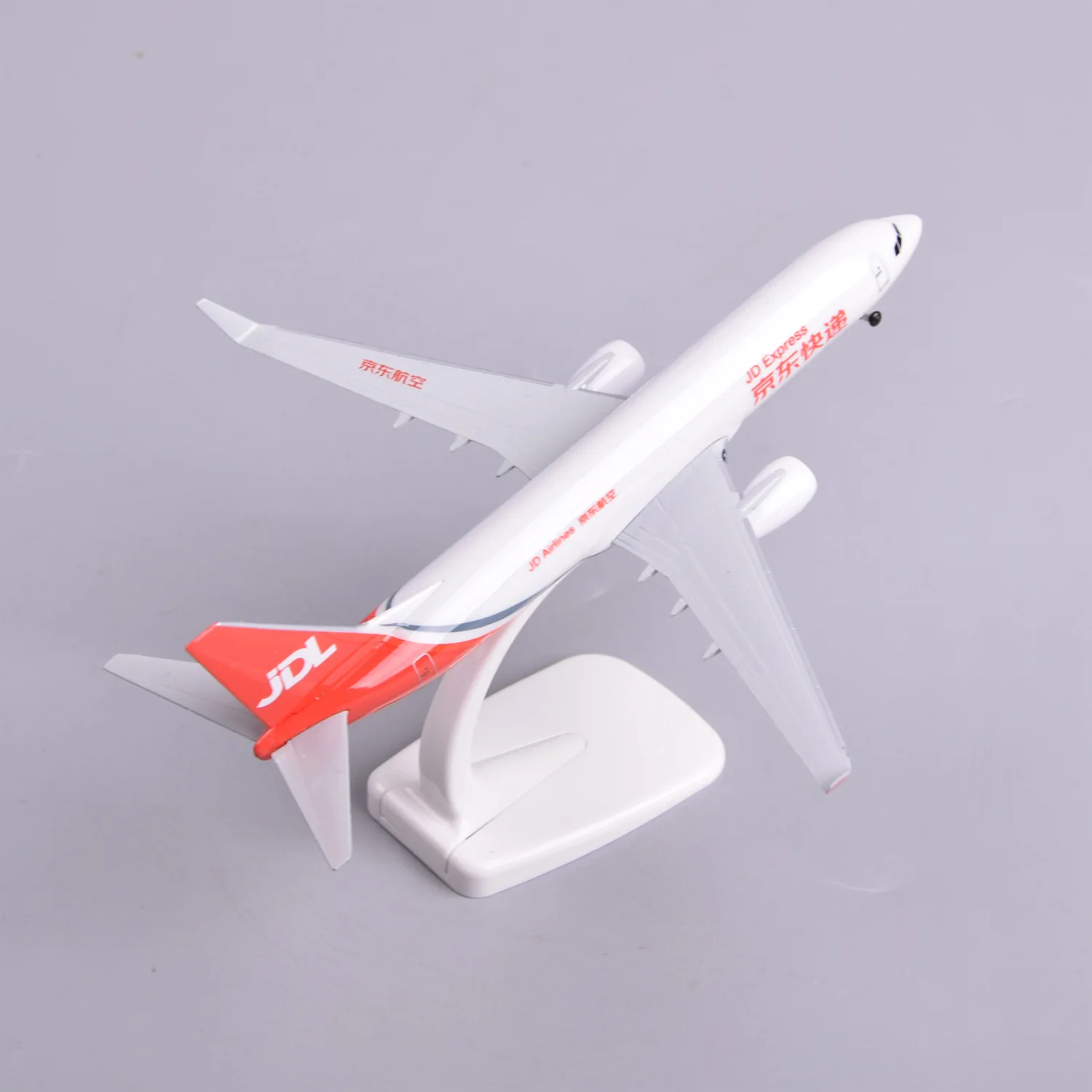20cm JD Express B737 Simulation Alloy Cargo Aircraft Model Airplanes Decoration For Civil Aviation Souvenir Display With Stand