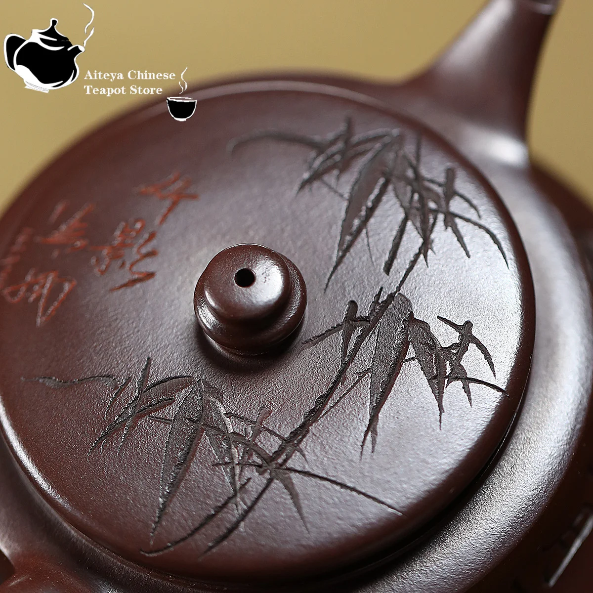 Tetera de arcilla púrpura Yixing, mineral original, arcilla púrpura antigua, sombrero de bambú estilo Ming, juego de té de Kung Fu, tetera china