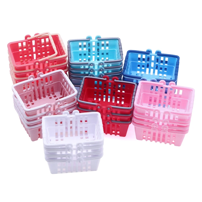 5 pièces 1:12 jouet maison de poupée accessoires maison de poupée Miniature supermarché panier alimentaire panier modèle cuisine décor